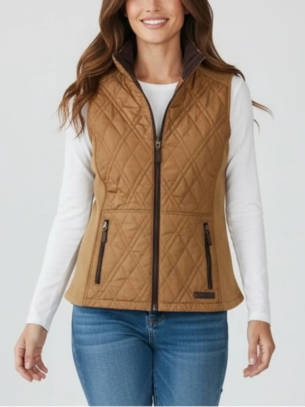 Bass Brown vest Jacket size M